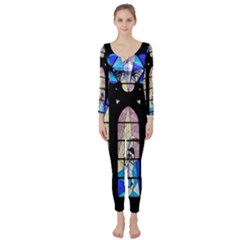 Art Church Window Long Sleeve Catsuit by Nexatart