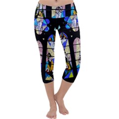 Art Church Window Capri Yoga Leggings