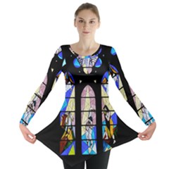 Art Church Window Long Sleeve Tunic  by Nexatart