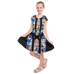 Art Church Window Kids  Short Sleeve Dress