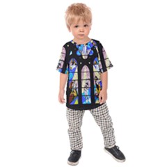 Art Church Window Kids  Raglan Tee