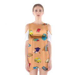 School Rocks! Shoulder Cutout One Piece by athenastemple