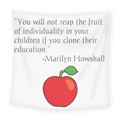 Fruit Of Education Square Tapestry (large)