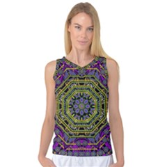 Wonderful Peace Flower Mandala Women s Basketball Tank Top