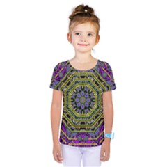 Wonderful Peace Flower Mandala Kids  One Piece Tee