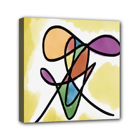 Art Abstract Exhibition Colours Mini Canvas 6  X 6  by Nexatart