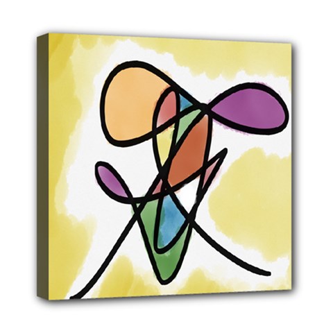 Art Abstract Exhibition Colours Mini Canvas 8  X 8  by Nexatart