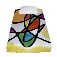 Art Abstract Exhibition Colours Fitted Sheet (single Size)