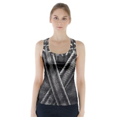 Backdrop Belt Black Casual Closeup Racer Back Sports Top