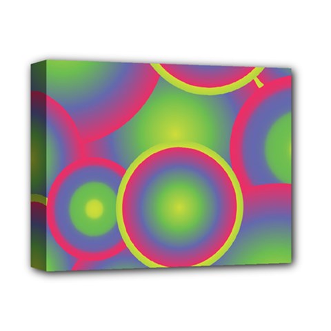 Background Colourful Circles Deluxe Canvas 14  X 11  by Nexatart