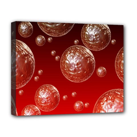 Background Red Blow Balls Deco Deluxe Canvas 20  X 16   by Nexatart