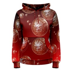 Background Red Blow Balls Deco Women s Pullover Hoodie