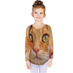 Cat Red Cute Mackerel Tiger Sweet Kids  Long Sleeve Tee