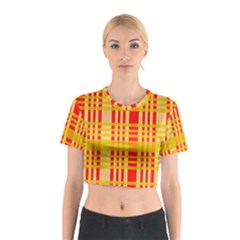 Check Pattern Cotton Crop Top