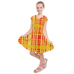 Check Pattern Kids  Short Sleeve Dress