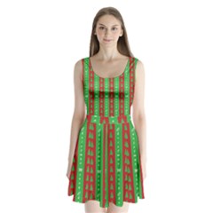 Christmas Tree Background Split Back Mini Dress  by Nexatart