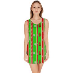 Christmas Paper Pattern Sleeveless Bodycon Dress by Nexatart