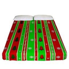 Christmas Paper Pattern Fitted Sheet (california King Size)