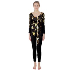 Christmas Star Advent Background Long Sleeve Catsuit by Nexatart