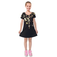 Christmas Star Advent Background Kids  Short Sleeve Velvet Dress by Nexatart