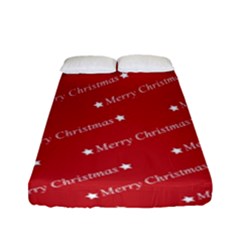 Christmas Paper Background Greeting Fitted Sheet (full/ Double Size) by Nexatart