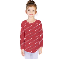 Christmas Paper Background Greeting Kids  Long Sleeve Tee