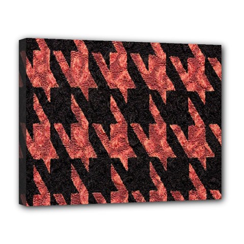 Dogstooth Pattern Closeup Canvas 14  X 11 