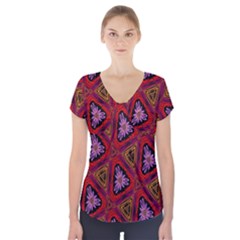 Computer Graphics Graphics Ornament Short Sleeve Front Detail Top