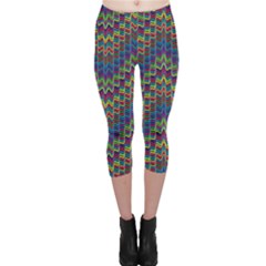 Decorative Ornamental Abstract Capri Leggings 