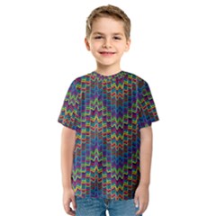 Decorative Ornamental Abstract Kids  Sport Mesh Tee