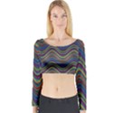 Decorative Ornamental Abstract Long Sleeve Crop Top View1