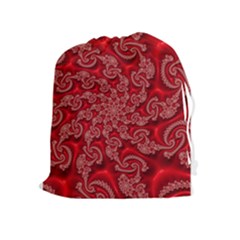 Fractal Art Elegant Red Drawstring Pouches (extra Large) by Nexatart