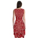 Fractal Art Elegant Red Sleeveless Chiffon Dress   View2