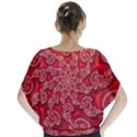 Fractal Art Elegant Red Blouse View2