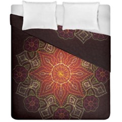 Floral Kaleidoscope Duvet Cover Double Side (california King Size)