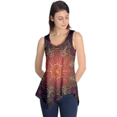 Floral Kaleidoscope Sleeveless Tunic by Nexatart