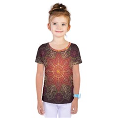 Floral Kaleidoscope Kids  One Piece Tee