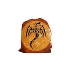 Dragon Fire Monster Creature Drawstring Pouches (small) 