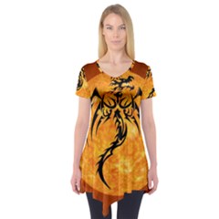 Dragon Fire Monster Creature Short Sleeve Tunic 