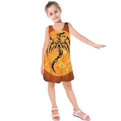 Dragon Fire Monster Creature Kids  Sleeveless Dress