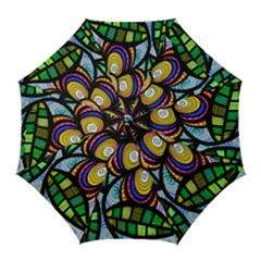 Folk Art Flower Golf Umbrellas