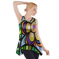 Folk Art Flower Side Drop Tank Tunic