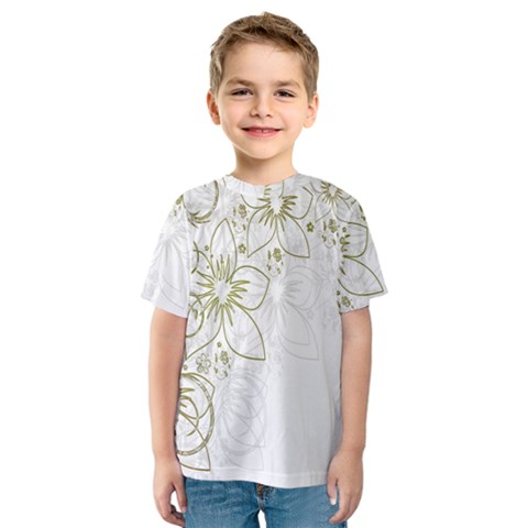 Flowers Background Leaf Leaves Kids  Sport Mesh Tee by Nexatart