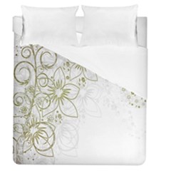 Flowers Background Leaf Leaves Duvet Cover (queen Size)