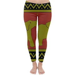 Elephant Pattern Classic Winter Leggings