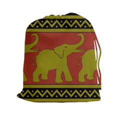 Elephant Pattern Drawstring Pouches (xxl)