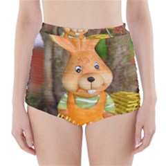 Easter Hare Easter Bunny High-waisted Bikini Bottoms by Nexatart