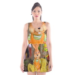 Easter Hare Easter Bunny Scoop Neck Skater Dress by Nexatart