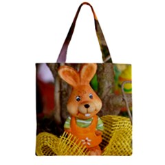 Easter Hare Easter Bunny Zipper Grocery Tote Bag