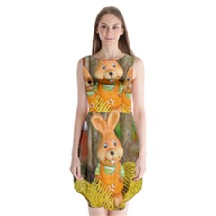 Easter Hare Easter Bunny Sleeveless Chiffon Dress  